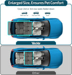 F-color SUV Cargo Liner for Dogs - Waterproof Pet Cargo Liner with Side Flaps, Comfort Dog Cargo Cover with Bumper Flap, Scrachproof Non-Slip for Large SUVs Sedans Trunks Vans, Black