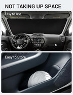 Proadsy 2026 Upgrade Windshield Sun Shade Custom Fit 2014-2019 Kia Soul Foldable Front Sunshade Protector Sun Visor Blocks UV Rays Keep Car Cooler