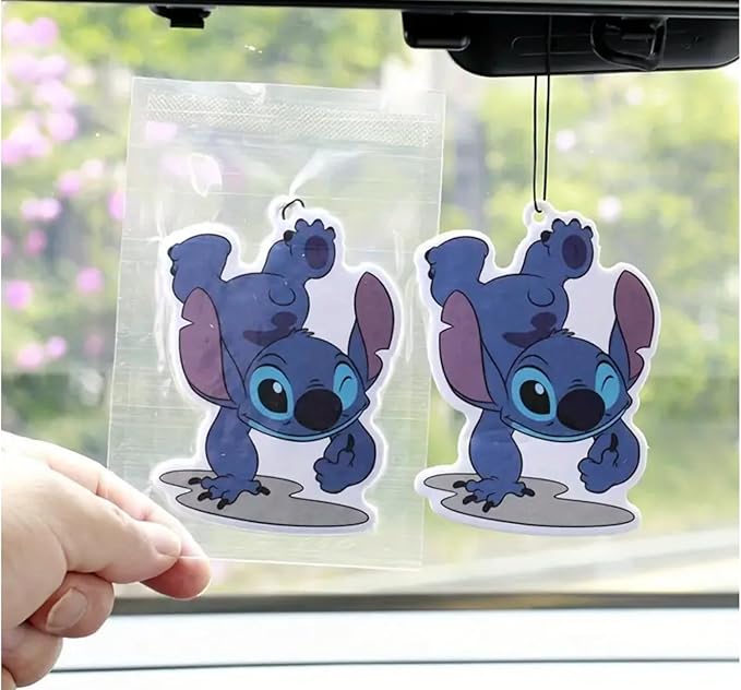 Rawan 4 Pack Car Air Freshener Cartoon, Accessories Cute for Women Girls And men Car, Funny Decor Hanging Fresheners Car Interior Room Decorations, for Christmas Gift. (B, Large)