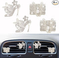 Bling High Heel Shoe & Bag Air Vent Clip, 4 Pcs Crystal Air Freshener Vent Clip Rhinestone Diamond Car Decoration Car Interior Decor Bling Accessory for Women