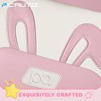 PIC AUTO Car Seat Covers, Cute Rabbit Premium Pink Leather Seat Covers, Universal Fit Front Seat Covers for Cars, Trucks, SUVs, Soft & Wear-Resistant Auto Interior Protection with Airbag-Compatible
