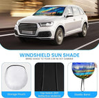 Car Windshield Sunshade | Innovative No-Light-Pass Technology for Maximum Protection | Foldable Sun Shade