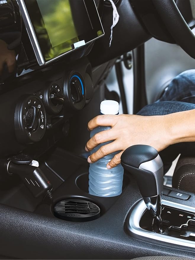 AREON Ken Car Air Freshener - Vanilla Scent, Long-Lasting Fragrance - Portable Fragrant Deodorizer with Adjustable Odor Output - Automobile Accessories & Essentials - 1.23 Oz. Cans, Pack of 3