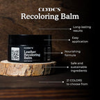 Clyde's™ Recoloring Balm | Non-Toxic Material Dye & Restorer for Furniture, Car Seats, & More | 23 Colors (Medium Brown, 100ML)