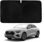 Windshield Sun Shade -Certified 99.87% UVB & 99.02% UVA Car Sun Shade. Award Winning Sunshade - Patented Technology | Compatible for Audi Q8 E-Tron 2019-2025 | Car Shades by Kinder Fluff