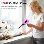 Portable Car Vacuum Cordless Mini Handheld Vacuums Cleaner Rechargeable with LCD Display and Multi-Nozzles, High Power Hand held Cleaners for Car, Home, Office, Sofa, Pet Hair,Keyboard