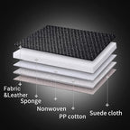 Coverado Front and Back Seat Covers 5 Pieces, Full Set Universal Seat Covers for Cars, Breathable Fabric&Leather Car Seat Protectors, Car Seat Cushions Compatible with Most Sedans SUV Pick-up Truck