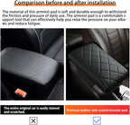 Upgrade Car Console Armrest Pad,Car Armrest Cushion with Comfortable Memory Foam,Premium PU Leather Car Armrest Cover,Universal Car Center Console Pillow,Car Accessories(Black3)