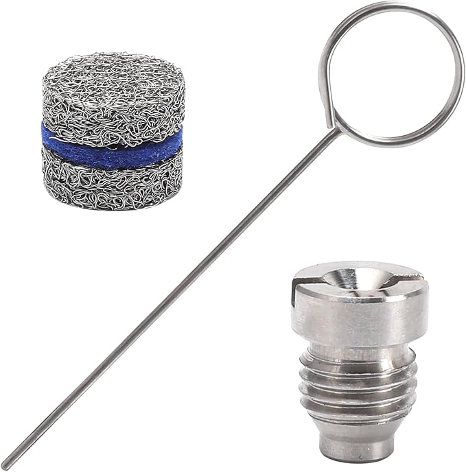 1.1mm Orifice Foam Cannon Nozzle and Filter Mesh Kit, Replacement Threaded Tips and Foam Maker Mesh for Pressure Washer, 1-Pack with Cleaning Tools, 3000 PSI