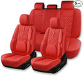 Red Car Seat Covers for Ford Bronco Sport 2021-2025 Car Seat Cover, PU Leather, 5 Seats Full Set, Anti-Slip, Waterproof, Protect and Upgrade Seats, Beautify The Interior of Old Cars