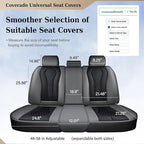 Coverado Car Seat Covers, Back Car Seat Cover, 3-Pieces Leather Seat Cover, Luxury Car Seat Cushion, Luxury Seat Cover Seat Protector Universal Most Cars Trucks SUV