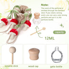 Cute Crochet Plant Car Freshener 12ml Empty Refillable Diffuser Bottle with Plants Hanging Accessories for Rearview Mirror Home Office Decor Women Mother's Day Gifts(Mushroom)
