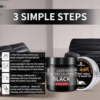 8.5oz Leather Recoloring Balm with 100ml Mink Oil,Black Leather Repair kit for Furniture and Car Interior,Leather Couch Scratch Repair,Leather Dye Paint,Mink Oil for Leather
