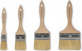 Set of 4 1, 2, 3, 4 Inch Flat Paint Brushes - High European Quality - Natural Bristles - for Home, Wood, Walls, Art, Trim & Furniture - for Acrylic, Oil, Stain, Chalk & Latex Paints