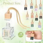 10 Pcs Employee Appreciation Gift Bulk 8ml Car Air Freshener Diffuser No Liquid Hanging Car Empty Glass Oil Diffuser Thank You Gifts for Coworker Social Worker