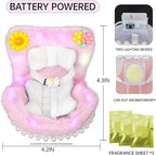 Car Air Freshener Vent Clip with Light Used for Jelly Cat Car Seat,Have A Seat Compatible with Fuggler Accessories (Battery Type-Pink)