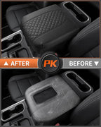 Shademax Center Console Cover for Chevy Silverado/GMC Sierra 1500 2019-2025 2026,Tahoe & Suburban & Yukon 2021-2025 Bucket Seat, Armrest Cover for Silverado Accessories Leather Cushion Pad Protector
