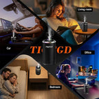 Smart Car Air Freshener, Car Air Freshener Diffuser with Three Color Starry Sky Projection, Auto On/Off Aroma Diffuser, 3 Adjustable Mist Modes Rechargeable Aromatizante para Carro, Cologne