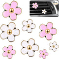 8PCS Daisy Flower Air Freshener Vent Clips - Cute Car Accessories for Women & Girls - Pink & White