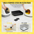 Blyno Lasts Up to 2 Years - Upgraded Universal Odor Eliminator for Hooded Cat Litter Box Deodorizer,Natural Coconut Shell Activated Charcoal, Cat Toilet Odor Eliminator for Automatic Litter Box