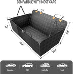 PROZAR Dog Car Seat Cover for Pets, Waterproof Hard Bottom Back Dog Hammock, Anti-Scratch Nonslip Back Seat Covers for Cars/SUVs/Mid-Size Truck