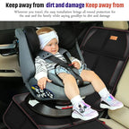 Bacgnyer Car Seat Protector, 2 Pack of Seat Protectors, Thickest Padded 600D Fabric Padding, Waterproof, Durable, Anti Slip Backing, Child Seat Protection, Suitable for Babies, Toddlers, Children