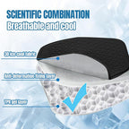 wuyaoyao Thin Gel Car Seat Cushion, Breathable Cooling Seat Cushions for Cars, Non-Slip & Comfortable Automotive Front Seats Cushion Pad for Driver, Chair Protector for Vehicle, Home, Office (Black)