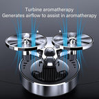 Car Air Freshener | Solar Powered Helicopter Scents Diffuser | Fashion Automotive Interior Decoration Accessories Purifiers for Car and Home Aromatherapy Dashboard (Silver)
