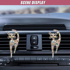 2PCS Car Vent Clips, Bling Cat Air Conditioning Outlet Clip, Crystal Rhinestone Auto Diffuser Perfume Clip, Cute Car Accessories for Women, Vehicle Interior Decoration (Colorful)