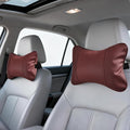 2 Pack Car Neck Pillow Soft Breathable Headrest Pillows for Driving Support, Universal Fit for Most Car Seats Decor Accessories（Maroon）