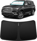 INSAUTO Custom Fit Windshield Sun Shade Accessories for Infiniti QX80 2014-2024, Foldable Front Window Sunshade, UV & Heat Reflector, Keeps Interior Cool, Includes Storage Bag