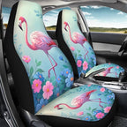 Car Seat Covers for Front Seats Only Auto Seat Protector Universal Fit Most Truck SUV Van Aesthetic Car Accessories for Women 2 Pack Flamingo 1