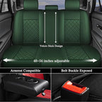 otoez Car Seat Covers Full Set, Universal Leather Seat Cover 5 Seat Waterproof & Breathable Automotive Seat Protector Full Coverage for Cars Sedens, Trucks, SUVs, Vans (Green)