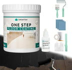 All-In-One Interior Floor Coating Kit, Water-based & Low Odor One-Step Floor Paint, High Hardness Waterproof Paint for Ceramic, Porcelain, Fiberglass, Hardwood, Laminate, Vinyl, 35OZ, Black
