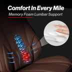 Coverland Custom Fit Car Seat Covers for SUV Compatible with [Freestyle, Grand Cherokee, Sorento, GLA-Class] Premium Waterproof Non-Slip Interior Seat Protector [Front Dark Brown - Size Chart A16]