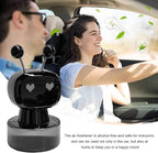 Smart Cute Robot Car Air Freshener, Fine Spray Car Aromatherapy Machine with Four-Gear Adjustment, Auto On/Off Mini Robot Fillable Essential Oil Diffuser for Vehicle Home Office (Cologne)
