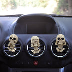 3 PCS Cute Skull Car Vent Clips 2.3In, Cooler Aromas Vents Skull Car Scent Air Freshener, Personalized Lucky Pendulums, Universal for Car Vents, Halloween, Office Home Decorations