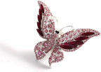Bling Crystal Car Fragrance Butterfly Car Diffuser Air Freshener with Vent Clip (Pink)
