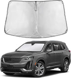 EcoNour Windshield Sunshade Compatible for Cadillac XT6 2020-2023 2024 2025, Sun Visor for Front Windshield & Window Sun Shade Cover, UV Heat Blocker & Protector, Car Accessories
