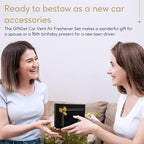 Cute Car Air Fresheners Vent Diffuser, 3-Pc Flower Air Vent Clips for Essential Oils, New Car Gifts for Teens and Women, Commuter Gifts, Gift Boxed