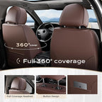Coverado Car Seat Covers, Front Covers for Cars, Car Seat Cover Front Seats, Automotive Seat Cover, Waterproof, Leather Car Seat Cushion, Universal Interior Covers Seat Protectors for Most Cars