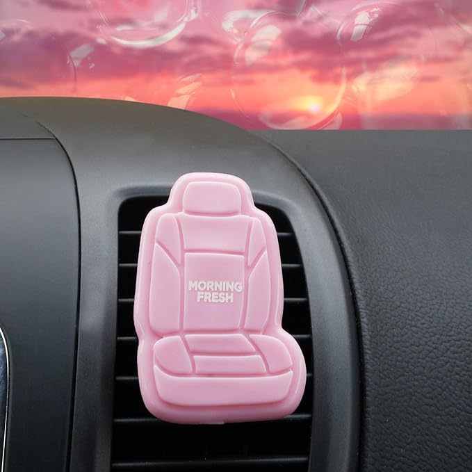 FH Group Air Freshener Vent Clips, Mini Car Seat Covers Design, (Morning Fresh Scent)