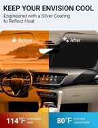 Proadsy Front Windshield Sun Shade Foldable Sunshade Protector Custom Fit 2026 2025 2024 2023 2022 2021 Buick Envision 1SV, Preferred, Essence, Premium, Premium II SUV Accessories