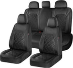 Coverado Car Seat Covers, Seat Covers Full Set, 5 Seats Automotive Seat Cover, Mesh Breathable Seat Protectors, Universal Fit for Most Cars