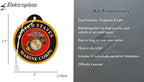 Elektroplate Officially Licensed United States Marine Corps Automotive Air Fresheners for Vehicles | New Car Scent (12-Pack) | Made in the USA