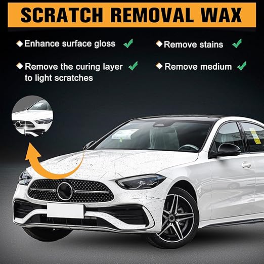 2Pcs Car Scratch Remover Wax, Universal Premium Polishing Compound for Deep Scratches, Car Scratch Repair Tool, 4 Fl Oz (120 Ml), with Sponge