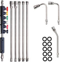 Hourleey 9 Pack Pressure Washer Extension Wand Upgrade Power Washer Lance with 6 Nozzle Tips, 30°,90°,120° Curved Rod, 1/4" Quick Connect, 4000 PSI