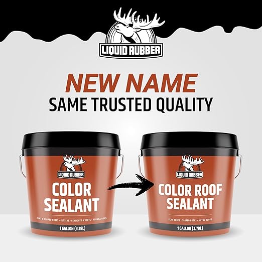 Liquid Rubber Color Roof Sealant- Elastomeric Waterproof Coating for Flat, Low-Slope & Metal Roofs, Flexible UV-Stable Membrane, Clear, 1 Gallon
