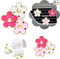 NBTEPEM 6 PCS Daisy Flower Air Vent Clip Car Decoration Accessories Air Conditioning Outlet Clip Car Air Freshener Clip Charm Car Interior Decor(3 cm, 3.3 cm, White, Pink, Red)