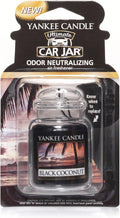 Yankee Candle 1295841 Black Coconut Car Jar Air Freshener, Fresh Scent
